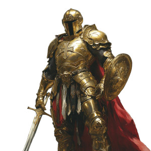 Saint Michael Armor Vinyl Car Decal Sticker – Waterproof & UV-Resistant 8"