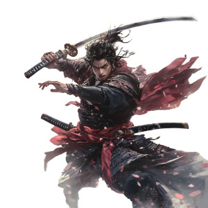 Dynamic Samurai Strike V2 Vinyl Car Decal Sticker – Waterproof & UV-Resistant 8"