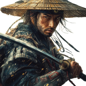 Samurai Musashi Miyamoto Vinyl Car Decal Sticker – Waterproof & UV-Resistant 8"