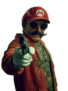 Mario-Inspired Rapper Vinyl Car Decal Sticker – Waterproof & UV-Resistant 8"
