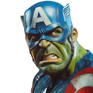 Captain Hulk Vinyl Car Decal Sticker – Waterproof & UV-Resistant 8"