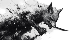 Sneaking Fox Knife Vinyl Car Decal Sticker – Waterproof & UV-Resistant 8"