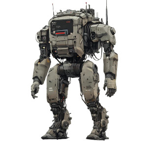 Cyberpunk-Mecha Art Vinyl Car Decal Sticker – Waterproof & UV-Resistant 8"