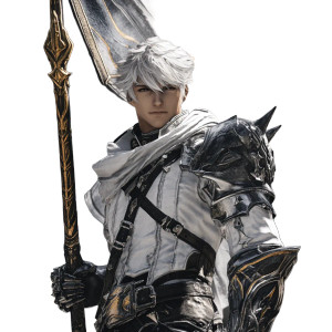 Alphinaud With Flag Vinyl Car Decal Sticker – Waterproof & UV-Resistant 8"