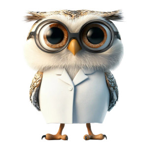 Owl In Lab Coat Vinyl Car Decal Sticker – Waterproof & UV-Resistant 8" Owl In Lab Coat Vinyl Car Decal Sticker – Waterproof & UV-Resistant 8"