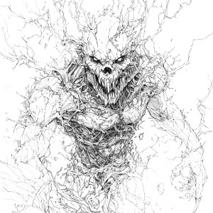 Bark Monster Coloring Vinyl Car Decal Sticker – Waterproof & UV-Resistant 8"