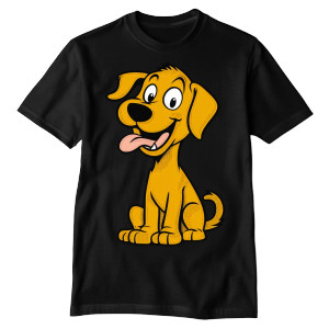 Yellow Cartoon Dog Vinyl Car Decal Sticker – Waterproof & UV-Resistant 8"