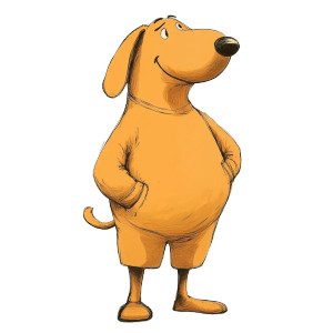 Chubby Orange Dog Vinyl Car Decal Sticker – Waterproof & UV-Resistant 8"