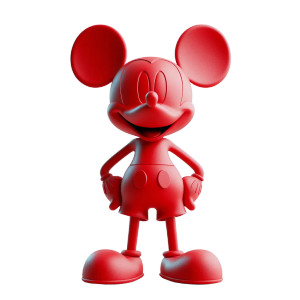 Red Rubber Mickey Vinyl Car Decal Sticker – Waterproof & UV-Resistant 8"