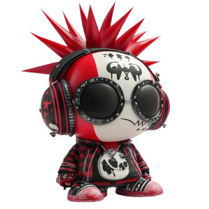 Punk Rock Munny Vinyl Car Decal Sticker – Waterproof & UV-Resistant 8"