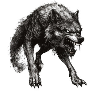 Zombie Wolf Roaring Vinyl Car Decal Sticker – Waterproof & UV-Resistant 8"