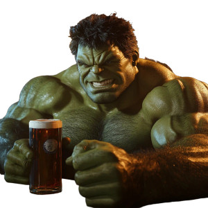 Hulk Drinking Beer Vinyl Car Decal Sticker – Waterproof & UV-Resistant 8"
