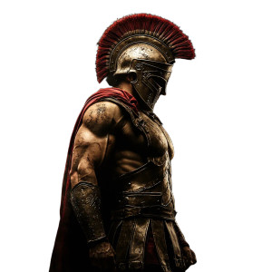 Spartan Warrior V132 Vinyl Car Decal Sticker – Waterproof & UV-Resistant 8"