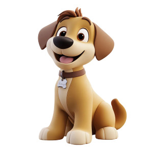 3D Cartoon Dog Vinyl Car Decal Sticker – Waterproof & UV-Resistant 8"