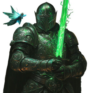 Green Templar Knight Vinyl Car Decal Sticker – Waterproof & UV-Resistant 8"