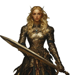 Valkyrie Baroque Vinyl Car Decal Sticker – Waterproof & UV-Resistant 8"