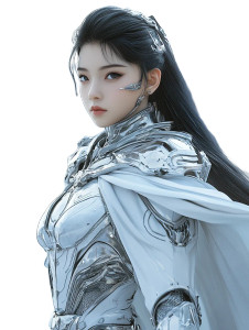 Silver Armor Beauty Vinyl Car Decal Sticker – Waterproof & UV-Resistant 8"