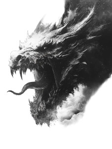 Monstrous Dragon Art Vinyl Car Decal Sticker – Waterproof & UV-Resistant 8"