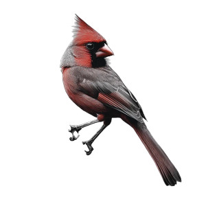Cardinal On Branch V3 Vinyl Car Decal Sticker – Waterproof & UV-Resistant 8"