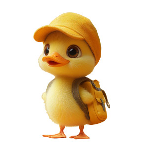 Duck In Hat V4 Vinyl Car Decal Sticker – Waterproof & UV-Resistant 8"