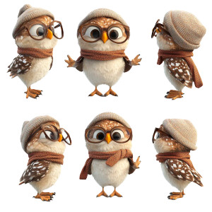 Wise Owl Character Vinyl Car Decal Sticker – Waterproof & UV-Resistant 8"