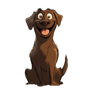 Happy Chocolate Lab Vinyl Car Decal Sticker – Waterproof & UV-Resistant 8"