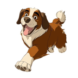 Saint Bernard Chaos Vinyl Car Decal Sticker – Waterproof & UV-Resistant 8"