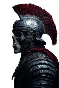 Roman Centurion Skull Vinyl Car Decal Sticker – Waterproof & UV-Resistant 8"