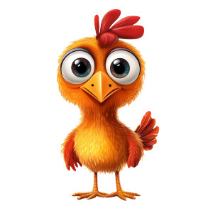 Funny Chicken V4 Vinyl Car Decal Sticker – Waterproof & UV-Resistant 8"