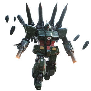 Gundam With Missiles Vinyl Car Decal Sticker – Waterproof & UV-Resistant 8"
