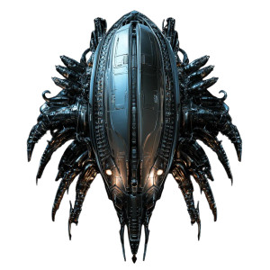 Alien Mothership Attack Vinyl Car Decal Sticker – Waterproof & UV-Resistant 8"