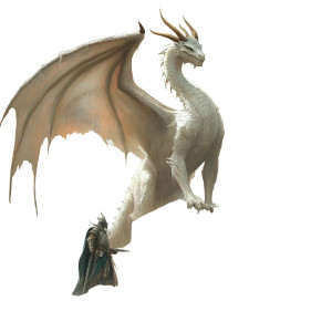 White Dragon Perched Vinyl Car Decal Sticker – Waterproof & UV-Resistant 8"