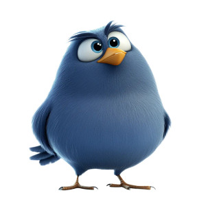 Working Blue Bird Vinyl Car Decal Sticker – Waterproof & UV-Resistant 8"