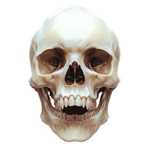 Vampire Skull Art V2 Vinyl Car Decal Sticker – Waterproof & UV-Resistant 8"