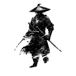 Samurai With Swallows Vinyl Car Decal Sticker – Waterproof & UV-Resistant 8" Samurai With Swallows Vinyl Car Decal Sticker – Waterproof & UV-Resistant 8"
