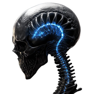 Alien Dna Skull Vinyl Car Decal Sticker – Waterproof & UV-Resistant 8"