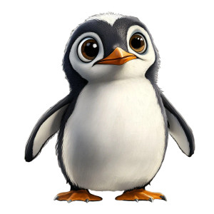 Adult Penguin Cartoon Vinyl Car Decal Sticker – Waterproof & UV-Resistant 8"