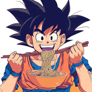 Goku Eating Ramen Vinyl Car Decal Sticker – Waterproof & UV-Resistant 8" Goku Eating Ramen Vinyl Car Decal Sticker – Waterproof & UV-Resistant 8"