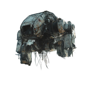 Rusty Combat Mech Vinyl Car Decal Sticker – Waterproof & UV-Resistant 8"