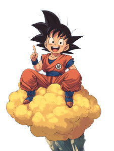 Goku On Cloud V2 Vinyl Car Decal Sticker – Waterproof & UV-Resistant 8"