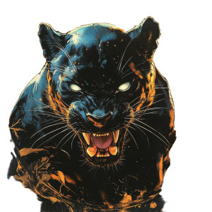 Fierce Panther Art Vinyl Car Decal Sticker – Waterproof & UV-Resistant 8"