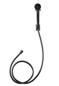 Dura Faucet Shower Head DF-SA130-MB Hand-Held With 60 Inch Reinforced Vinyl Hose; Matte Black; Plastic Dura Faucet Shower Head DF-SA130-MB Hand-Held With 60 Inch Reinforced Vinyl Hose; Matte Black; Plastic