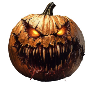 Grotesque Pumpkin Vinyl Car Decal Sticker – Waterproof & UV-Resistant 8"