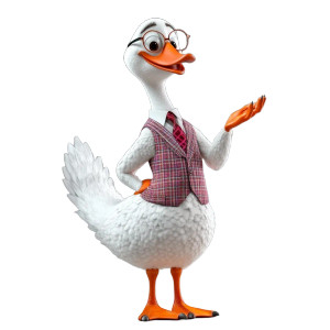 Business Goose Leader Vinyl Car Decal Sticker – Waterproof & UV-Resistant 8"