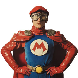 Super Mario Costume V2 Vinyl Car Decal Sticker – Waterproof & UV-Resistant 8"