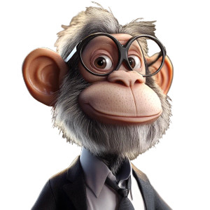 Monkey Professor Vinyl Car Decal Sticker – Waterproof & UV-Resistant 8" Monkey Professor Vinyl Car Decal Sticker – Waterproof & UV-Resistant 8"