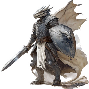 Dragonborn Paladin V4 Vinyl Car Decal Sticker – Waterproof & UV-Resistant 8"