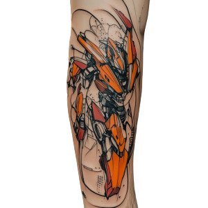 Evangelion Mecha Tattoo Vinyl Car Decal Sticker – Waterproof & UV-Resistant 8"