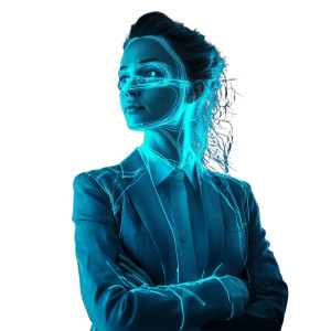 Hologram Businesswoman Vinyl Car Decal Sticker – Waterproof & UV-Resistant 8" Hologram Businesswoman Vinyl Car Decal Sticker – Waterproof & UV-Resistant 8"