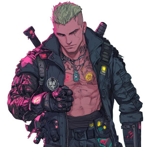 Cyberpunk Anti-Hero Vinyl Car Decal Sticker – Waterproof & UV-Resistant 8"